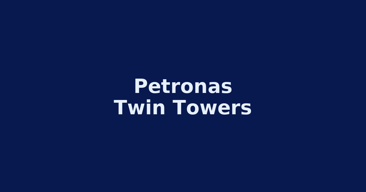 Evening view of the Petronas Twin Towers in Kuala Lumpur